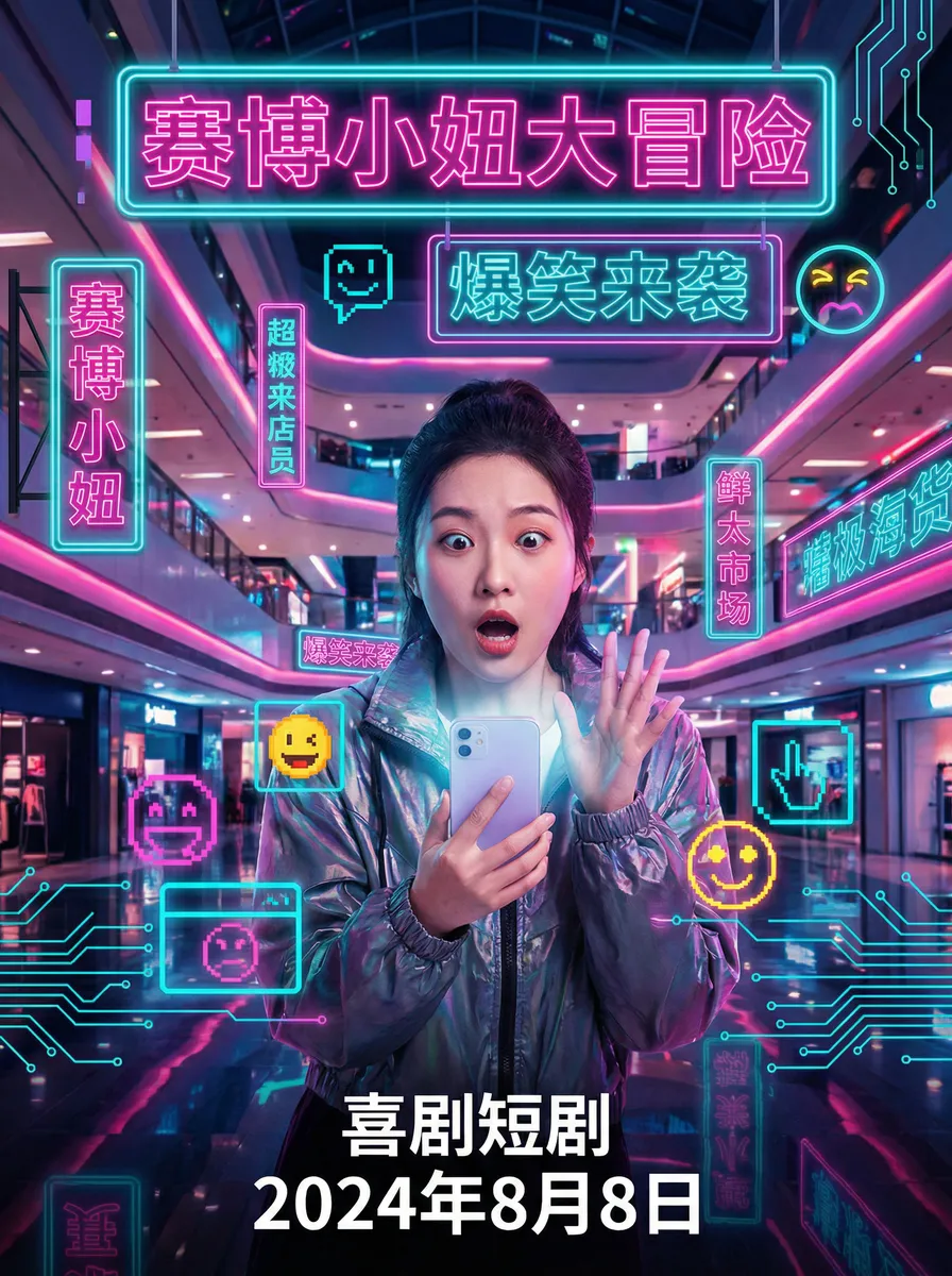 免费成人视频在线观看 搞笑喜剧短剧 - 赛博小妞大冒险海报